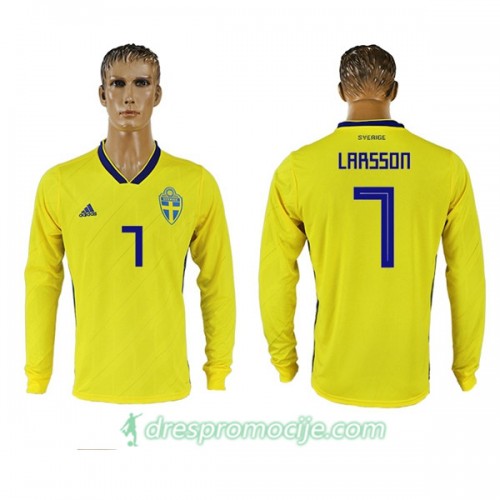 Švedska Dres Larsson 7 Domaći Svjetsko prvenstvo 2018 Dugim Rukavima Švedska Dres Larsson 7 Domaći Svjetsko prvenstvo 2018 Dugim Rukavima